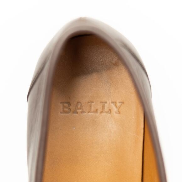 BALLY Colbar Leather Loafers Made In Switzerland Brown Mens Sz 8.5 - Picture 7 of 10